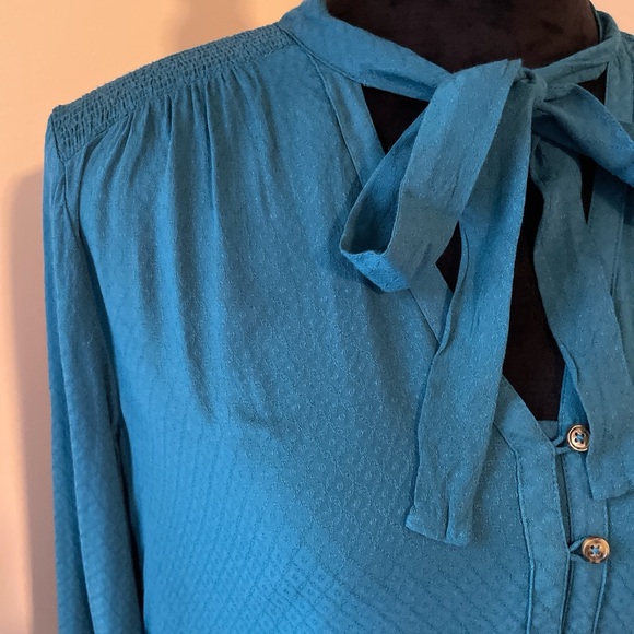 Maeve by Anthropologie Teal Blouse - Picture 2 of 5